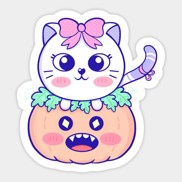 Spooky Season Cat Sticker by Minidooods
